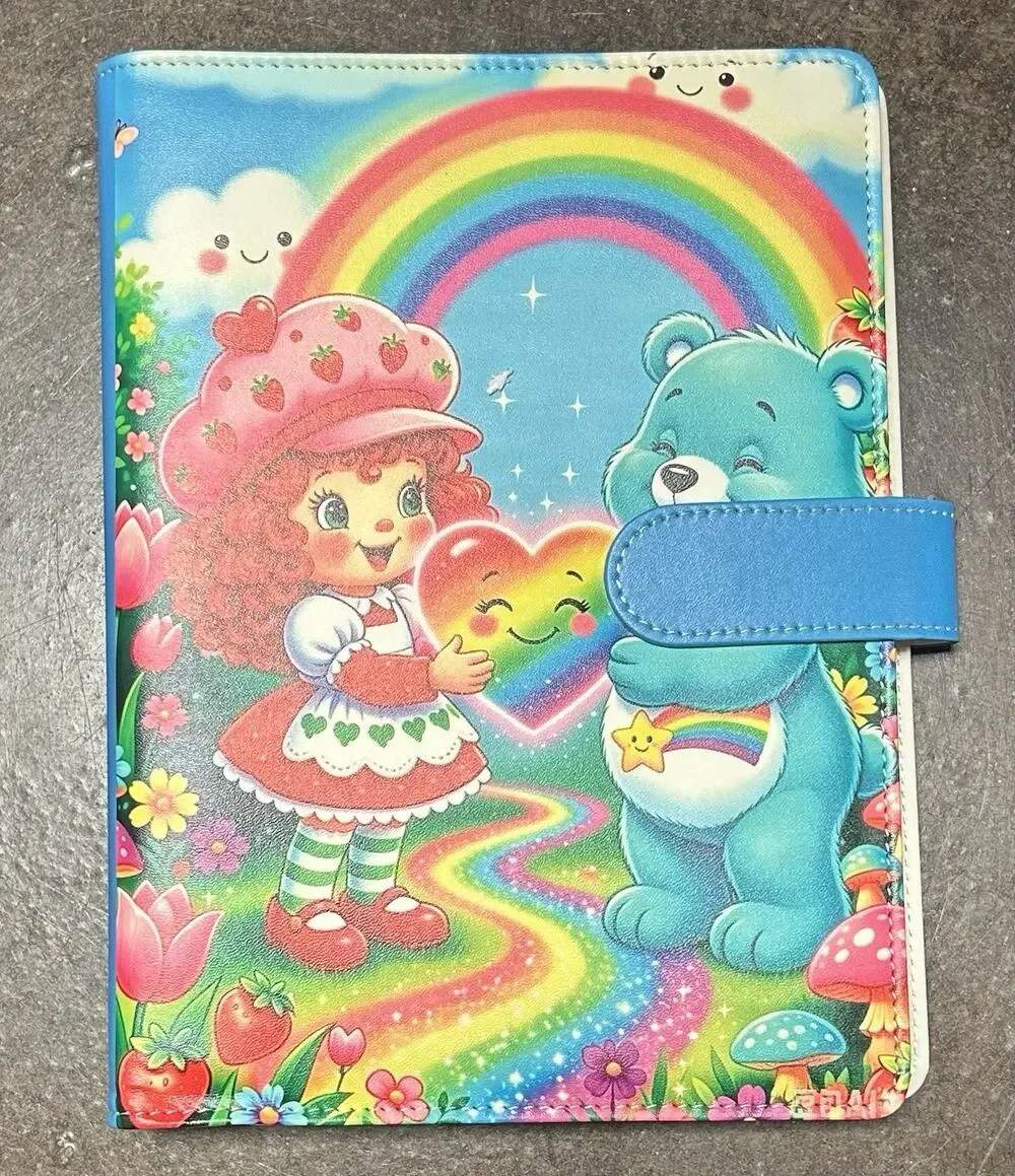 Care Bear Strawberry Shortcake Friends A5 Binder w/ matching paper